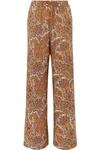 ETRO PAISLEY-PRINT WOOL AND SILK-BLEND STRAIGHT-LEG PANTS