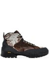 ALYX BLACK AND BROWN CAMO PONY SKIN BOOTS