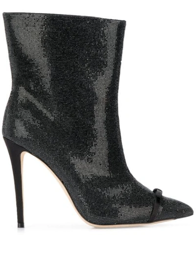 MARCO DE VINCENZO EMBELLISHED ANKLE BOOTS 