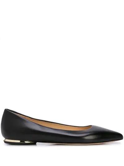 Marion Parke Pointed Ballerina Shoes In Black