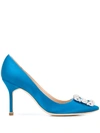 Manolo Blahnik 'hangisi 90' Pumps In 蓝色