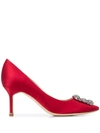 Manolo Blahnik Hangisi 70mm Pumps In Red