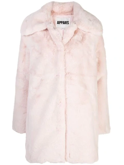 Apparis Alix Faux-fur Coat In Pink
