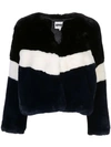 Apparis Women's Brigitte Colorblock Faux Fur Jacket In Black