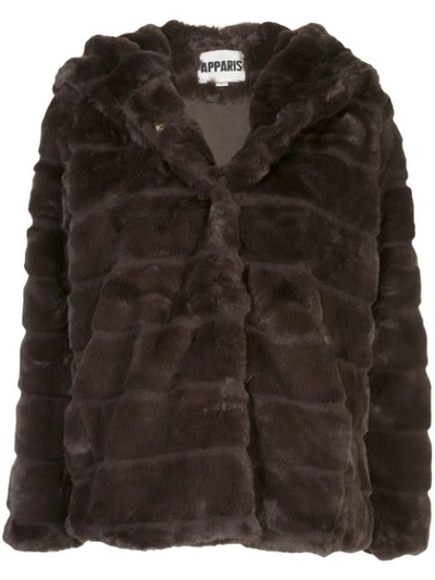 Apparis Goldie Faux-fur Coat In Brown