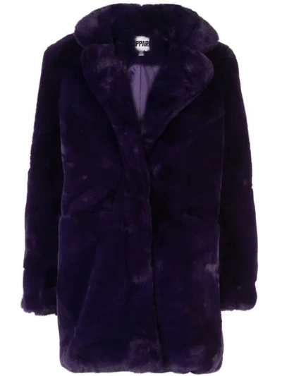 Apparis Sophie Mid-length Coat In Purple