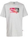 DIESEL RECYCLED FABRIC DOUBLE LOGO T-SHIRT