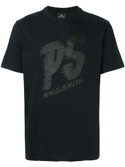 Paul Smith Ps Logo Print T-shirt In 黑色
