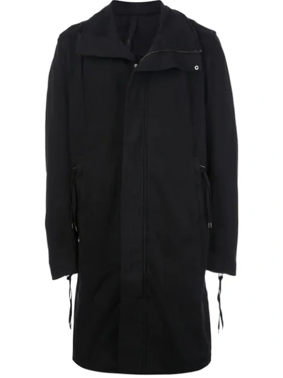 Army Of Me Oversized Long Coat In Black