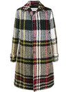 LANVIN CHECKED SINGLE-BREASTED COAT