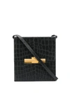 Bottega Veneta Crocodile Texture Daisey Crossbody Bag In 黑色