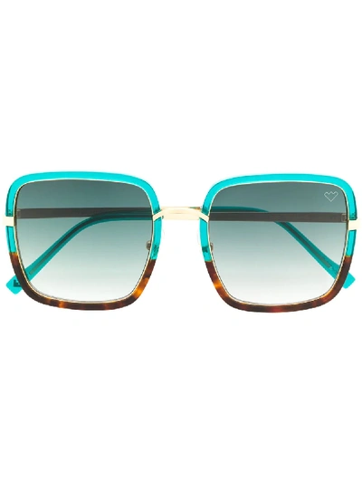 Spektre Square Frame Sunglasses In 绿色