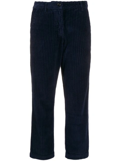 Woolrich Women Navy Blue Straight Fit Trousers