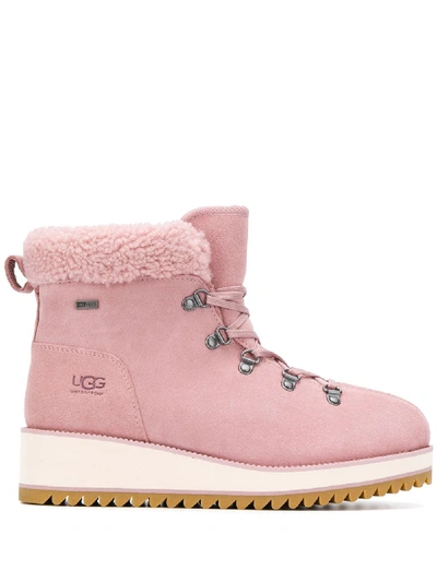Ugg Hiking-boots Aus Shearling In Pink