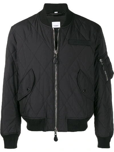 Burberry Quilted Bomber Jacket In 黑色