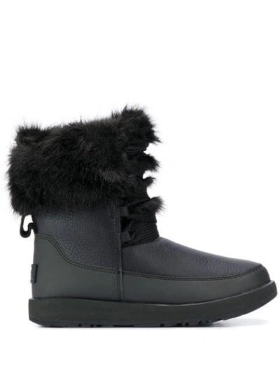 Ugg Fur Lining Boots In Black