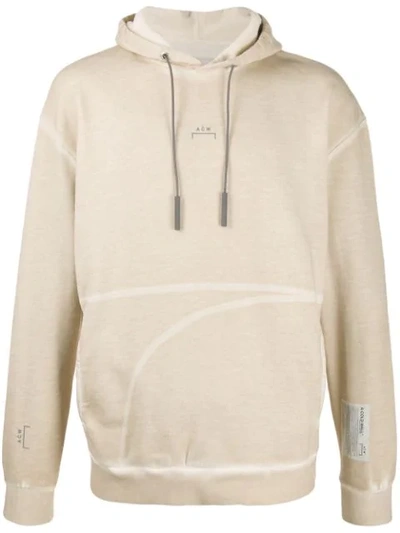 A-cold-wall* Printed Cotton Jersey Sweatshirt Hoodie In Beige