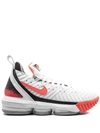 Nike Lebron 16 Hot Lava Basketball Shoe In White
