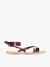 ANCIENT GREEK SANDALS BROWN MORFI LEATHER SANDALS,MORFI14553734