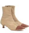 BY FAR KARL SUEDE-TRIMMED ANKLE BOOTS,P00413981