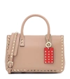 VALENTINO GARAVANI ROCKSTUD SMALL LEATHER TOTE,P00419471