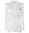 SAINT LAURENT SILK-BLEND SATIN BLAZER,P00407912