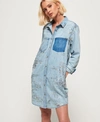 SUPERDRY OVERSIZED DENIM SHIRT DRESS,2144237000021XW9019