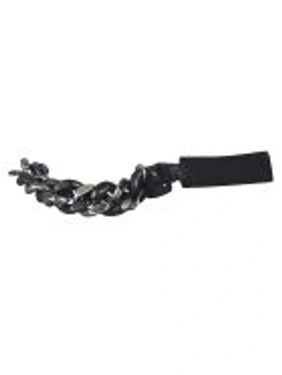 Saint Laurent Curb Chain Bracelet In Black