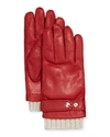 GUANTI GIGLIO FIORENTINO MEN'S DEERSKIN GLOVES W/ CASHMERE TRIM,PROD230490252