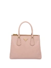 Prada Galleria Internal Double Zip Bag In Cipria