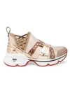 CHRISTIAN LOUBOUTIN 123 Run Metallic Sneakers