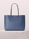 Kate Spade Molly Metallic Large Tote In Celestial Blue