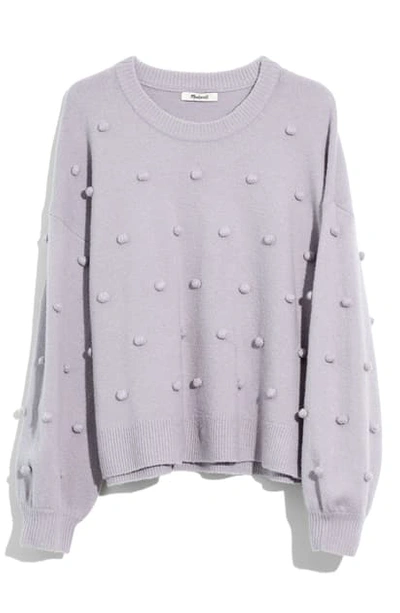 Madewell Brockton Bobble Sweater In Faded Lavender