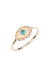 ANZIE TURQUOISE EVIL EYE RING,3793T6