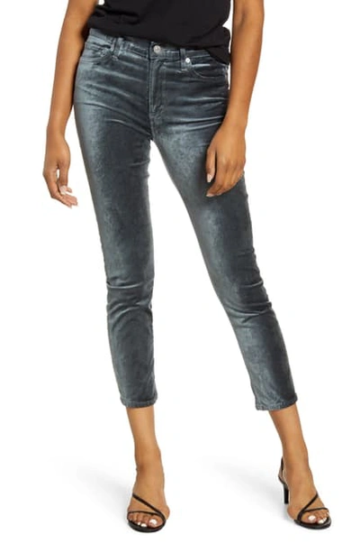 Citizen Of Humanity Harlow Ankle Slim Velvet Pants In Sage