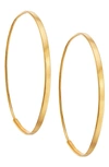 Lana Jewelry Lana Small Flat Oval Hoop Earrings In Yellow Gold
