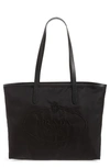 PRADA LOGO EMBROIDERED TOTE,1BG307 2DGVV OOO01