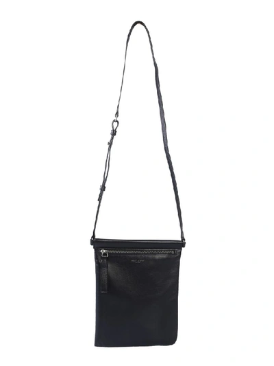 Saint Laurent Sling Logo Shoulder Bag In Nero