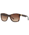 Tory Burch Women's Square Sunglasses, 52mm In Dark Tort/brown Gradient