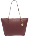 CALVIN KLEIN MARYBELLE LEATHER TOTE