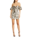 BARDOT ANIMAL-PRINT OFF-THE-SHOULDER DRESS