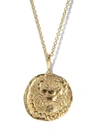 AZLEE GOLD WOMEN'S LIMITED EDITION 18K YELLOW GOLD LARGE KARKINOS DIAMOND COIN NECKLACE,N545-G18-20