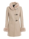 FAY WOOL AND CASHMERE FUR DETAILED COAT,310eaa24-4864-dcb5-b0f7-11e839b37bc6