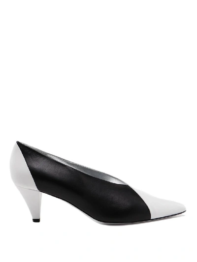 Givenchy Two-tone Leather Pumps In Black