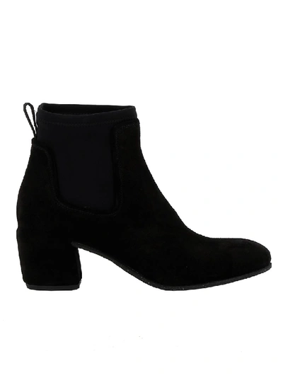 Roberto Del Carlo Suede Ankle Boots In Black