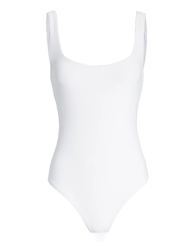 Alix Nyc Austin Ribbed Stretch-modal Jersey Bodysuit In White