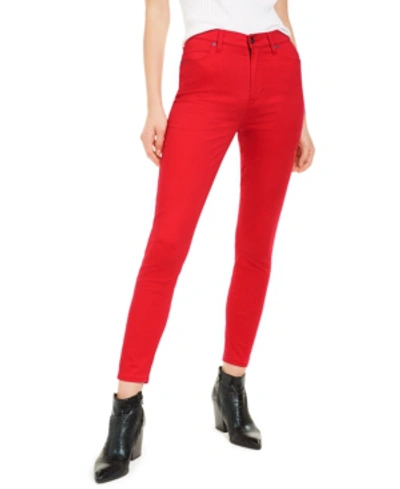 Kendall + Kylie High-rise Skinny Jeans In Rad Red