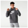 Nike Sportswear Club Fleece Hoodie In Charcoal Heather/white/white
