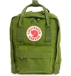 Fjall Raven 'mini Kanken' Water Resistant Backpack In Leaf Green