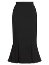 ALEXANDER MCQUEEN Pleated Hem Midi Skirt